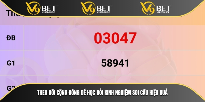 Theo dõi cộng đồng để học hỏi kinh nghiệm soi cầu hiệu quả